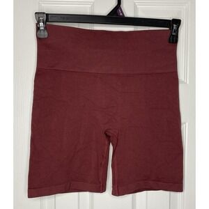 Aritzia Tna Athletic Pull On Biker Shorts Red Size Medium *read*